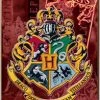 Silver Buffalo Harry Potter Hogwarts Crest 13in X 19in Printed Canvas Wall Sign Metallic