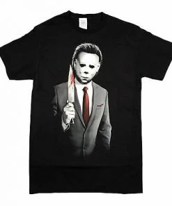 Changes Halloween Movie Michael Myers Killer Power Black Adult Fitted T-shirt Movies