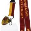 Silver Buffalo Harry Potter Gryffindor Lanyard With 3D Metal Charm ID Card Holder And Sticker Movies