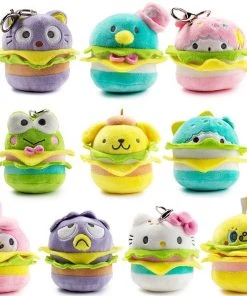 NECA Anime Hello Sanrio Plush Burger Charm Mystery Minis Blind Box 6 NECA Anime Hello Sanrio Plush Burger Charm Mystery Minis Blind Box
