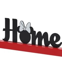 Open Road Brands Disney Home Minnie Mouse Metal Decor On Wood Base