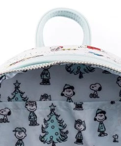 Loungefly Peanuts Happy Holidays Aop Mini Backpack 8 Loungefly Peanuts Happy Holidays Aop Mini Backpack
