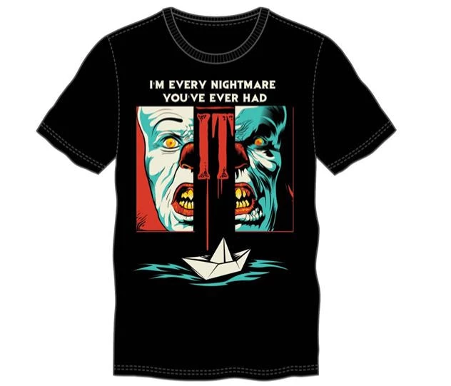 Bioworld IT- Pennywise I'm Very Nightmare You've Ever Had Black T-shirt 3 Bioworld IT- Pennywise I'm Very Nightmare You've Ever Had Black T-shirt
