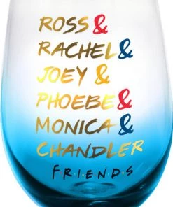 Spoontiques Friends Character Names Stemless Wine Glass