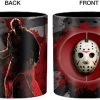 Silver Buffalo Movies Jason Bloody Mask Ceramic Mug With Spinner, 20-Ounce, Black/Red