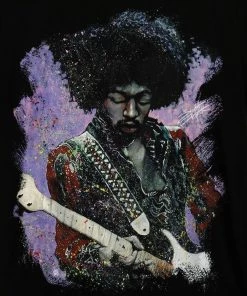 Get Down Art Jimi Hendrix Black T-Shirt
