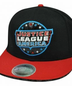 Bioworld DC Comics Heroes Justice League Of America Star Logo Flat Bill Snapback Hat Cap