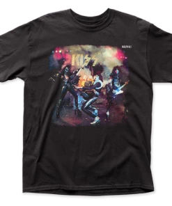 Impact KISS Men's Alive Black T-shirt Music