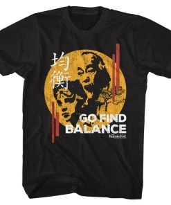 American Classics Karate Kid Go Find Peace Black Adult T-shirt Movies