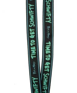 Bioworld Rick & Morty Time To Get Schwifty With Sticker ID Holder & Charm Lanyard Rick And Morty