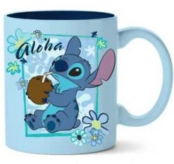 Silver Buffalo Stitch Aloha Coconut Frame 14oz. Ceramic Mug Disney