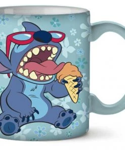 Silver Buffalo Lilo & Stitch Shades Ice Cream Flowers 14oz Ceramic Mug Disney