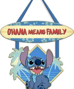 Silver Buffalo Lilo And Stitch Ohana Means Family Hanging Sign