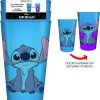 Silver Buffalo Lilo And Stitch Blue Flowers 4pk 20oz Color Change Cup Set