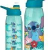 Silver Buffalo Lilo & Stitch 280z Water Bottle W/Screw Lid Disney