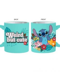 Silver Buffalo Lilo And Stitch Tropical Weird But Cute 14oz Ceramic Mug