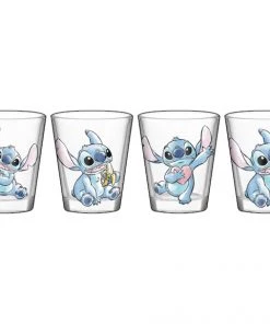 Silver Buffalo Lilo & Stitch - Props 4PC. 1.5oz Shot Glass Set