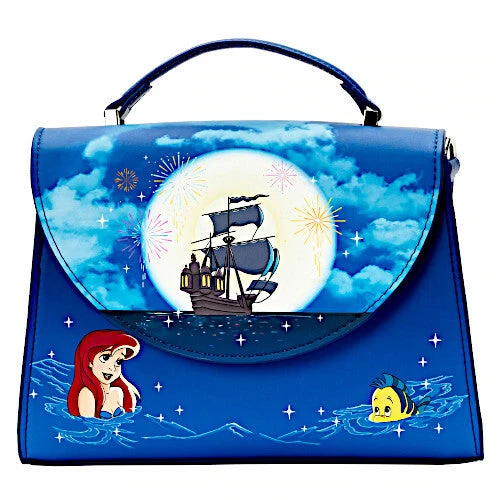 Loungefly The Little Mermaid Ariel Fireworks Glow In The Dark Crossbody Bag 3 Loungefly The Little Mermaid Ariel Fireworks Glow In The Dark Crossbody Bag