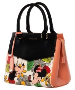Loungefly Disney Minnie Mouse Flower Print Faux-Leather Crossbody Bag 7 Loungefly Disney Minnie Mouse Flower Print Faux-Leather Crossbody Bag