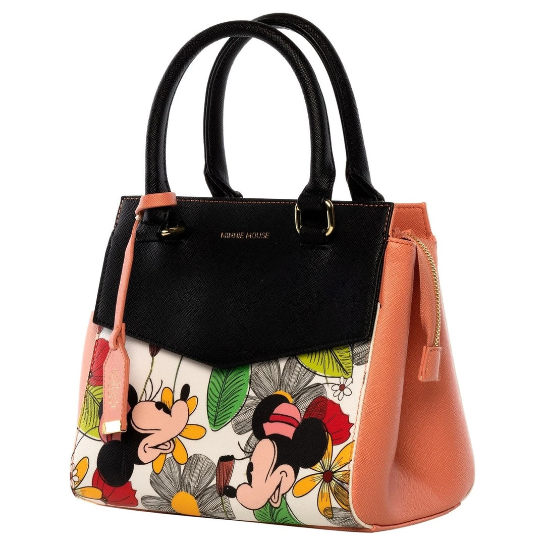 Loungefly Disney Minnie Mouse Flower Print Faux-Leather Crossbody Bag 5 Loungefly Disney Minnie Mouse Flower Print Faux-Leather Crossbody Bag