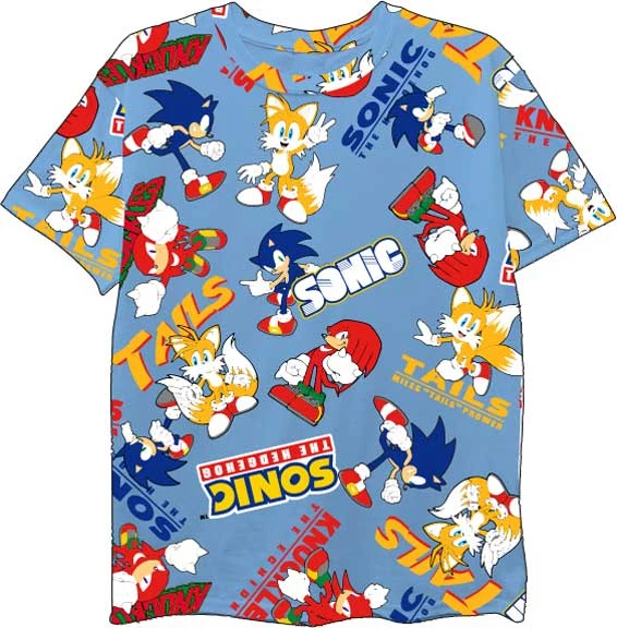 Freeze Sonic The Hedgehog All Print Short Sleeve Graphic Youth T-Shirt 3 Freeze Sonic The Hedgehog All Print Short Sleeve Graphic Youth T-Shirt