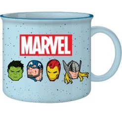 Silver Buffalo Marvel Comics Avengers Faces 20 Oz Ceramic Camper Mug
