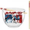 Silver Buffalo Marvel Spiderman Manga Panels Boxed Ceramic Ramen Bowl With Chopsticks