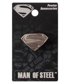 Monogram DC Man Of Steel Movie: S Shield Logo Pewter Lapel Pin DC Comics