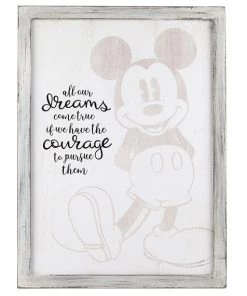 Open Road Brands Disney Mickey Mouse Dreams Come True Framed Wall Decor