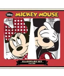 Silver Buffalo Disney Mickey And Minnie Peek-A-Boo Glitter