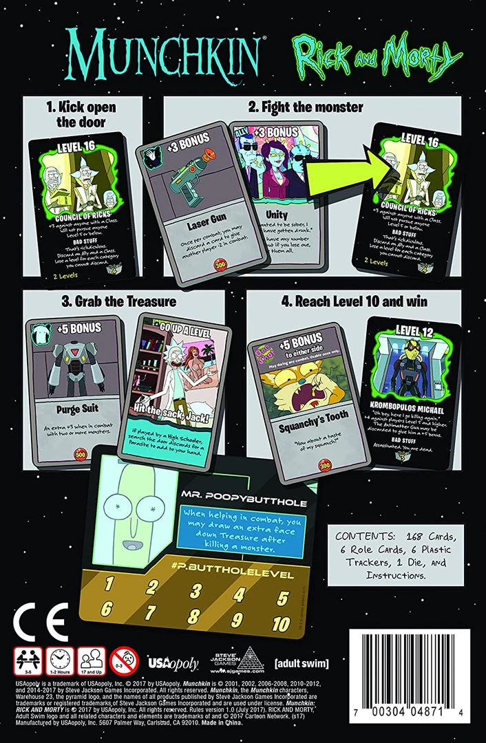 USAopoly MUNCHKIN: Rick And Morty Card Game TV Series 5 USAopoly MUNCHKIN: Rick And Morty Card Game TV Series
