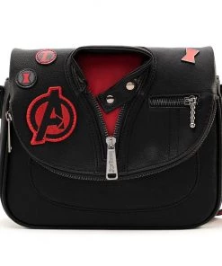 Loungefly Marvel Comics Black Widow Avengers Cosplay Jacket Crossbody Bag Purse