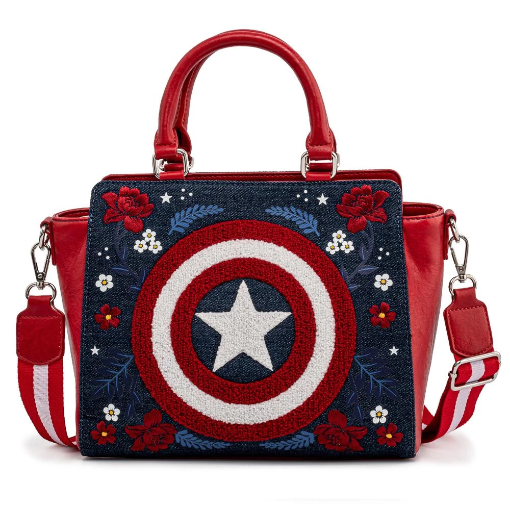 Loungefly Marvel Captain America 80TH Anniversary CrossBody 3 Loungefly Marvel Captain America 80TH Anniversary CrossBody