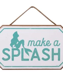 Open Road Brands Little Mermaid Ariel Make A Splash Hanging Wood Wall Décor