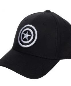 Bioworld Marvel Captain America Embroidered Symbol Flex Fitted Cap Hat