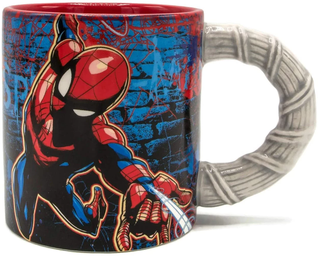 Silver Buffalo Marvel Comics Spiderman Brick Web Slinger With Sculpted Handle Ceramic Mug 20 Oz 4 Silver Buffalo Marvel Comics Spiderman Brick Web Slinger With Sculpted Handle Ceramic Mug 20 Oz
