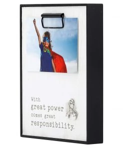 Open Road Brands Marvel Spiderman With Great Power Vintage Wood Wall Art Signs W/ Clip