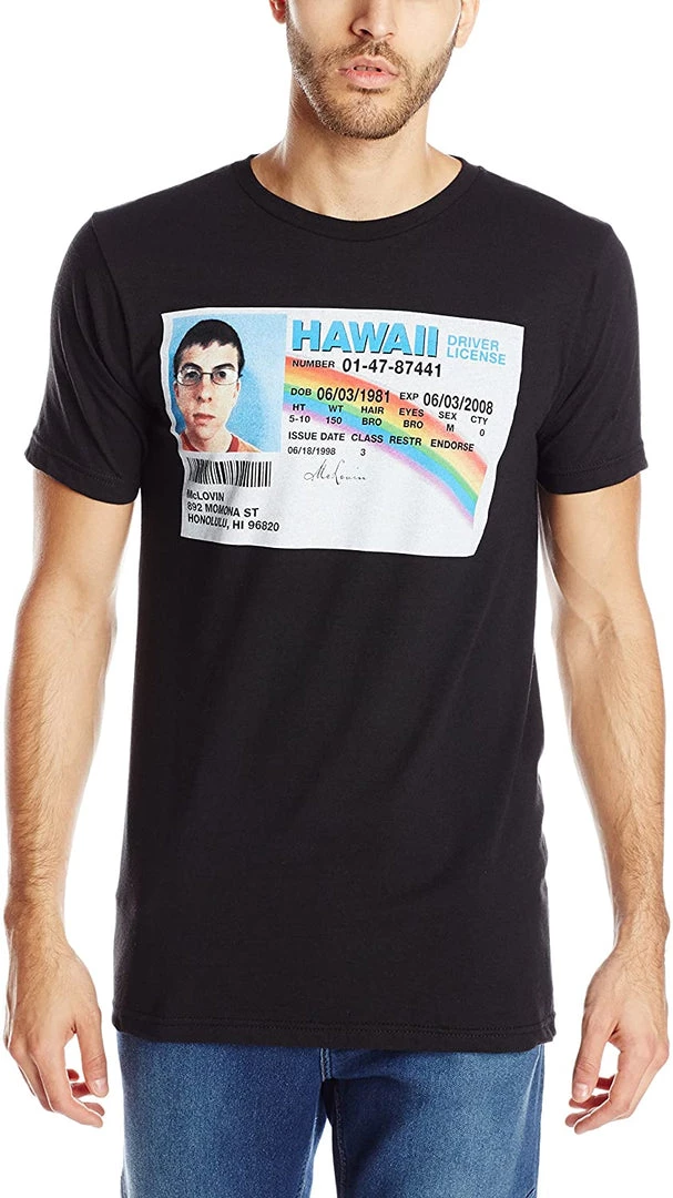 Changes Superbad- Mclovin Fake Hawaiian Drivers License T-Shirt 5 Changes Superbad- Mclovin Fake Hawaiian Drivers License T-Shirt