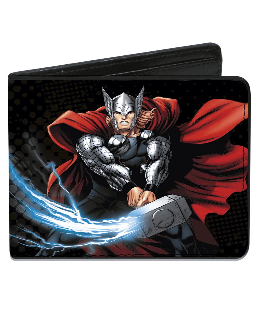 Buckle-Down Men's Marvel Thor Billfold Wallet, Black 3 Buckle-Down Men's Marvel Thor Billfold Wallet, Black