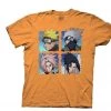 Ripple Junction Naruto Shippuden 4 Heads Orange T-Shirt