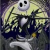 Silver Buffalo Disney Nightmare Before Christmas Jack In Graveyard 16'' X 24'' Canvas Wall Art