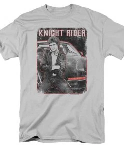 Trevco Movies Knight Rider TV Show Knight & Kitt Photo Vintage Style Adult T-Shirt