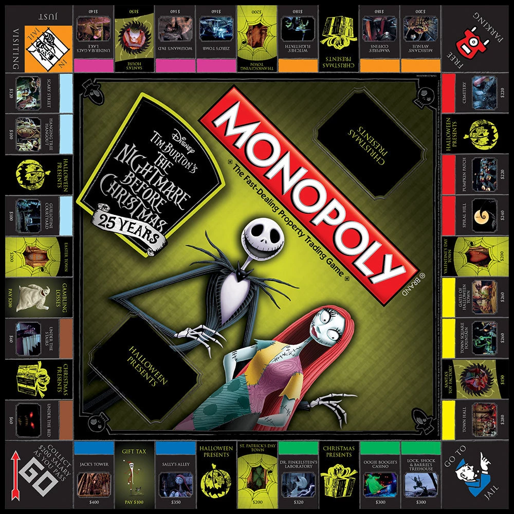 USAopoly Nightmare Before Christmas 25th Anniversary MONOPOLY 5 USAopoly Nightmare Before Christmas 25th Anniversary MONOPOLY