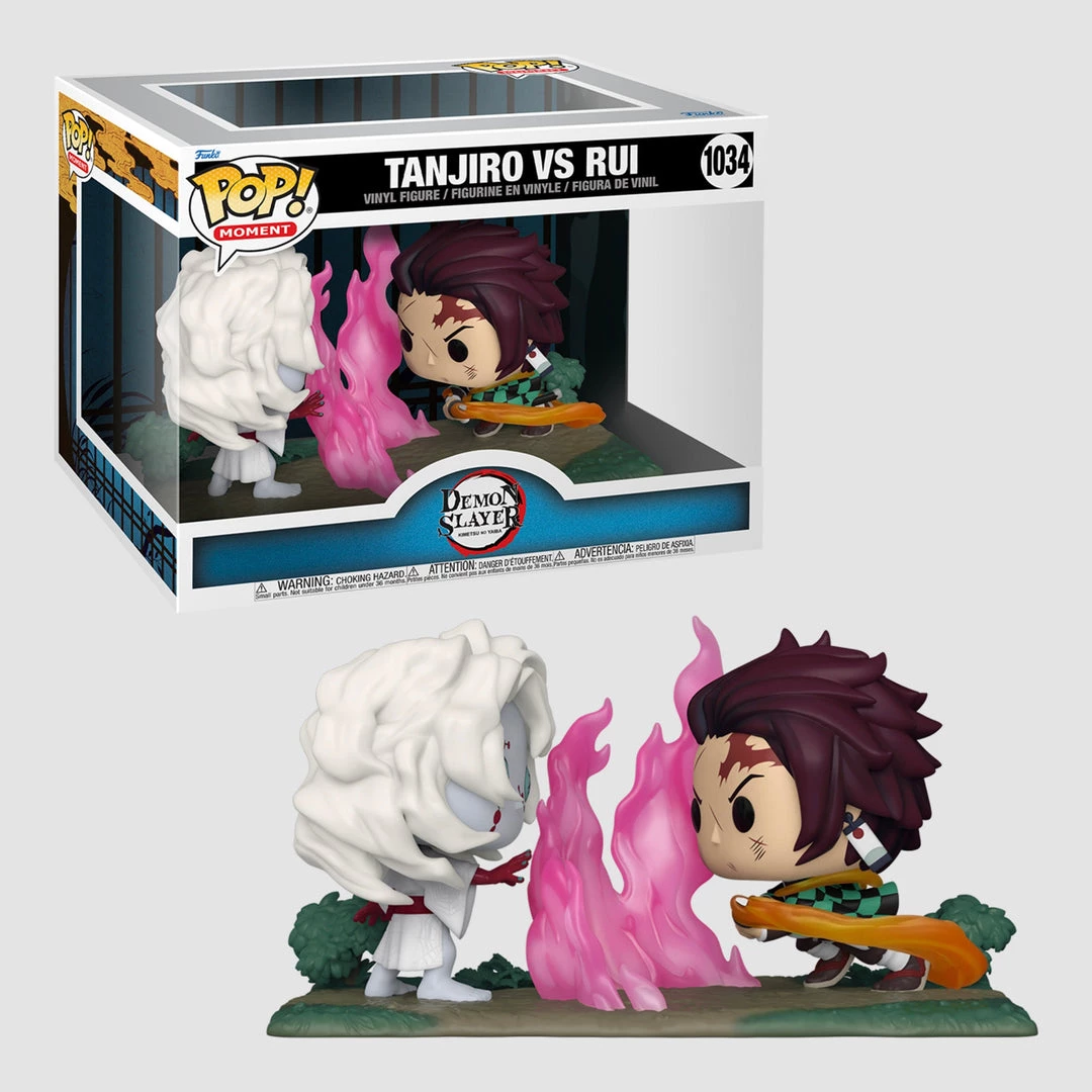 Funko POP Moment: Demon Slayer- Tanjiro Vs. Rui Vinyl Figure Funko Pops! 3 Funko POP Moment: Demon Slayer- Tanjiro Vs. Rui Vinyl Figure Funko Pops!
