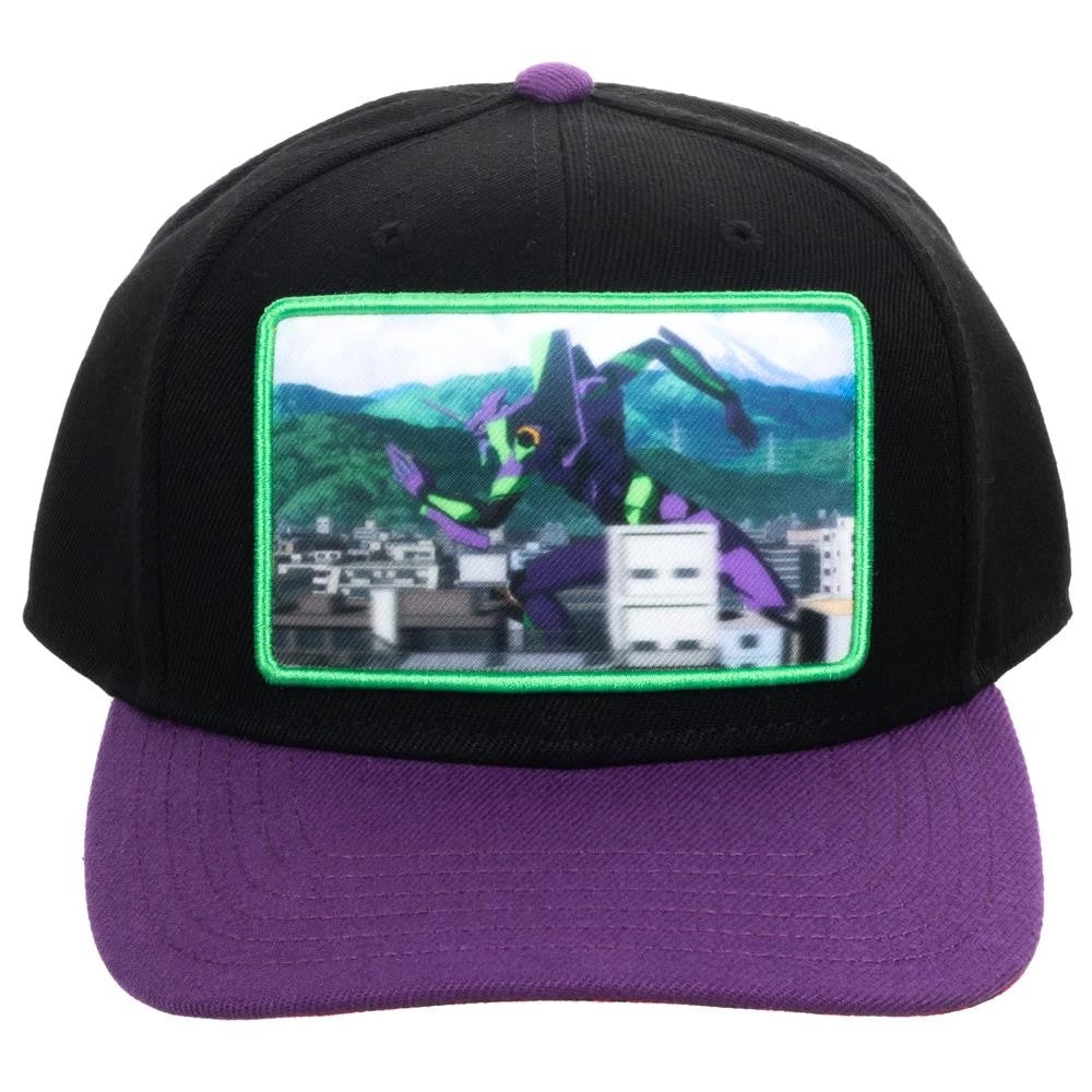 Bioworld Anime Neon Genesis Evangelion Sublimated Patch Pre-Curved Snapback 4 Bioworld Anime Neon Genesis Evangelion Sublimated Patch Pre-Curved Snapback