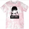 Goodie Two Sleeves Animabae Sad Girls Pale Pink T- Shirt