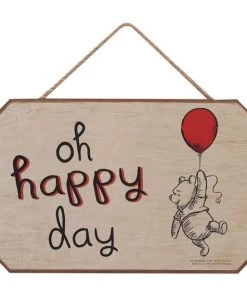 Open Road Brands Oh Happy Day Winnie The Pooh Hanging Wood Wall Décor Disney