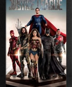 Pyramid America DC Comics Justice League Canvas Framed Poster 19” X 13”