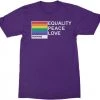 T-Line Pantone Equality Peace Love Purple T-shirt