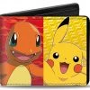 Buckle-Down Pikachu & Kanto Starter Pokemon Type Panels Wallet